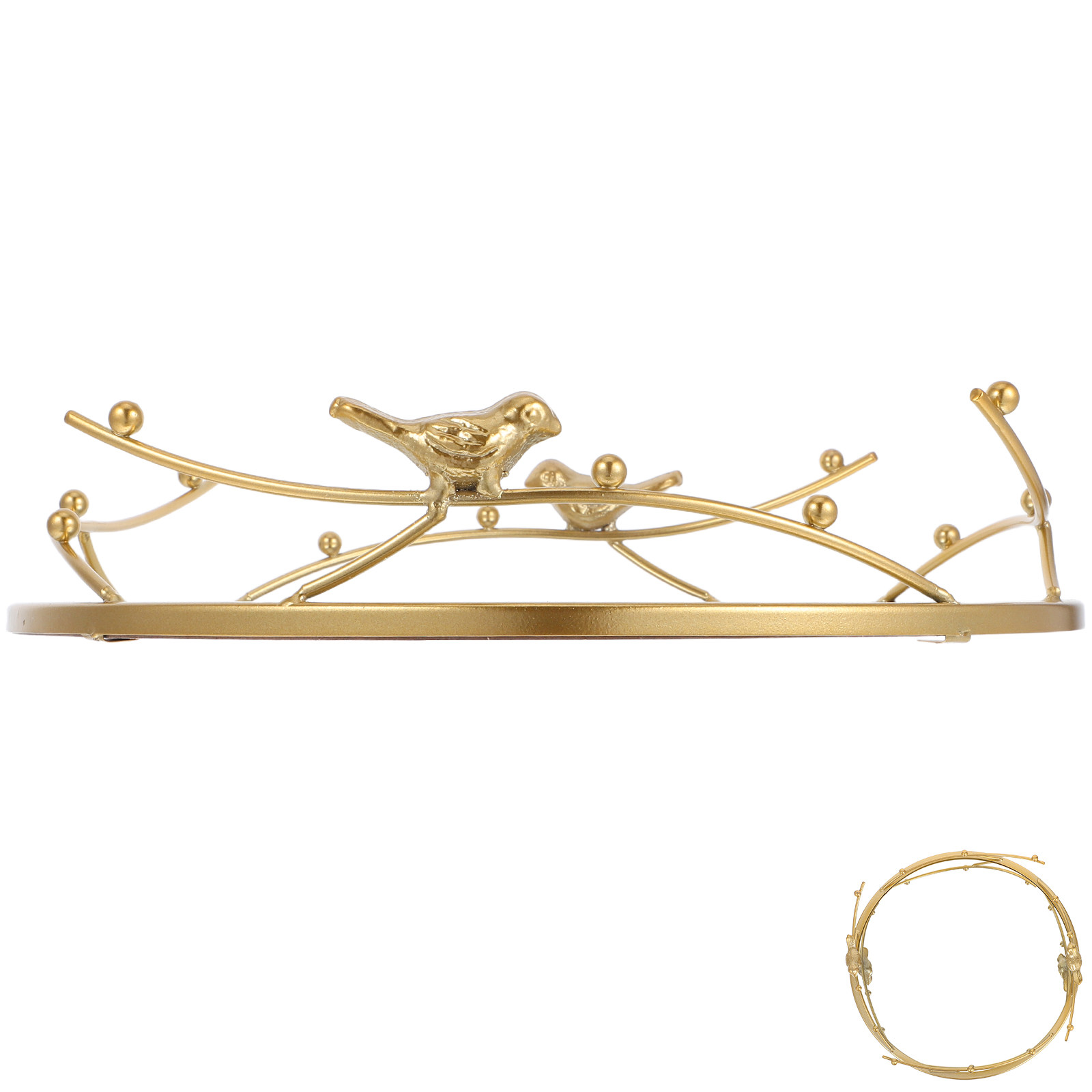 Decorative Mirror - Nordic gouden spiegelend dienblad, ronde sieradenorganizer,