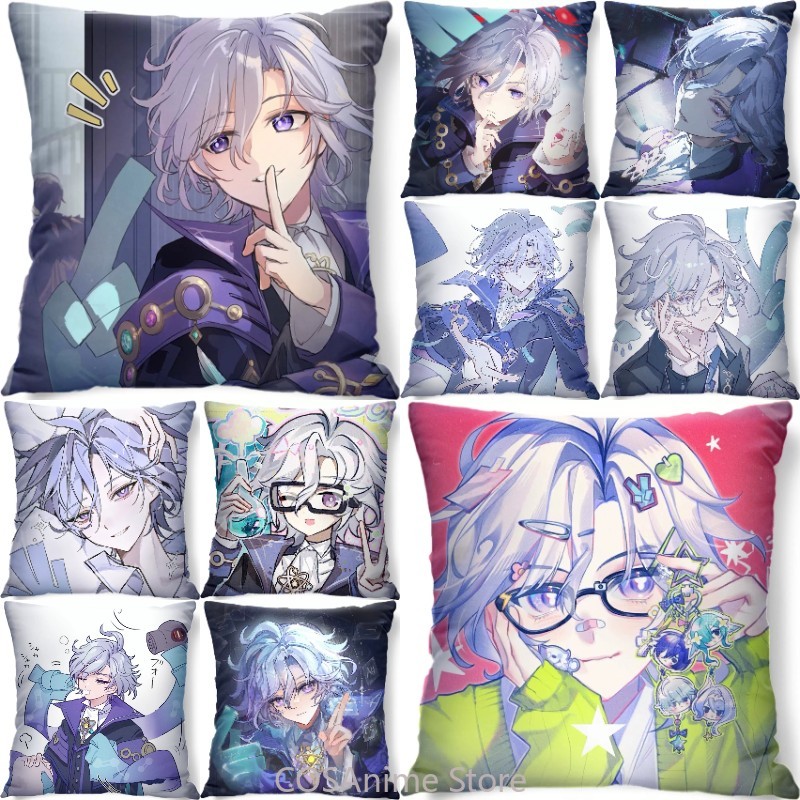 Throw Pillow - Mitya Genshin Impact Cosplay Pluche Vierkant