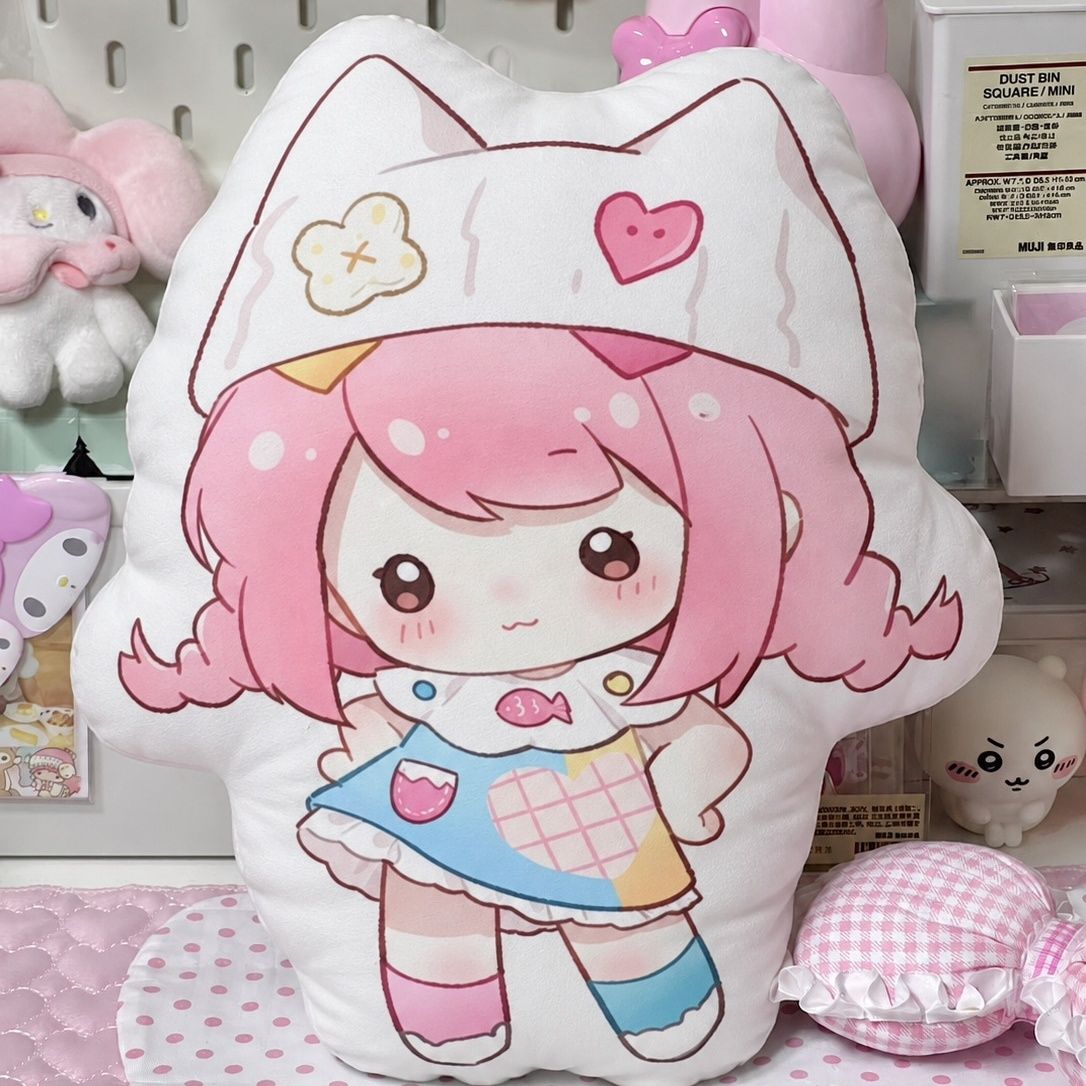 Throw Pillow - Infinity Nikki Anime Cosplay Gevuld Zacht