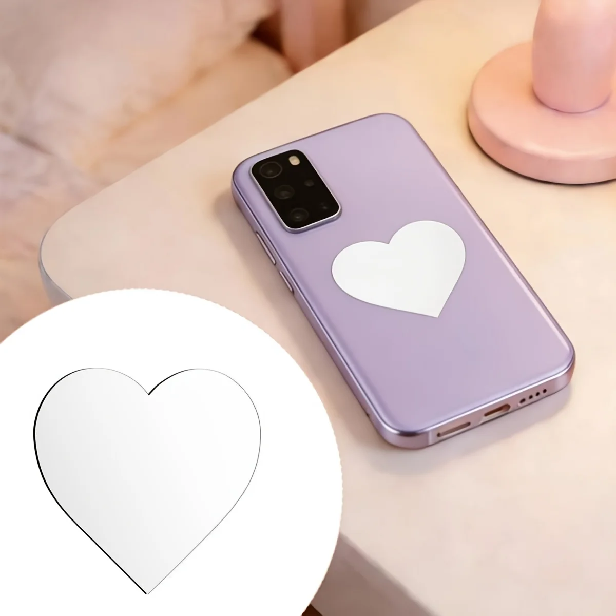 Decorative Mirror - 2 stuks telefoonstickers met spiegel, make-upspiegel