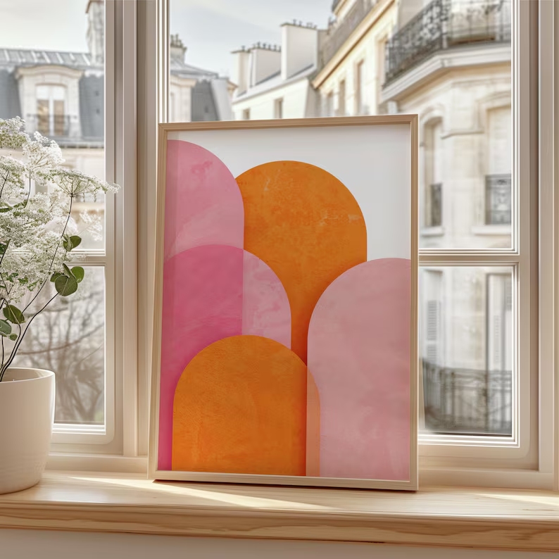 Moderne abstracte kleurrijke r - Interior Design Living Room recensie en prijs