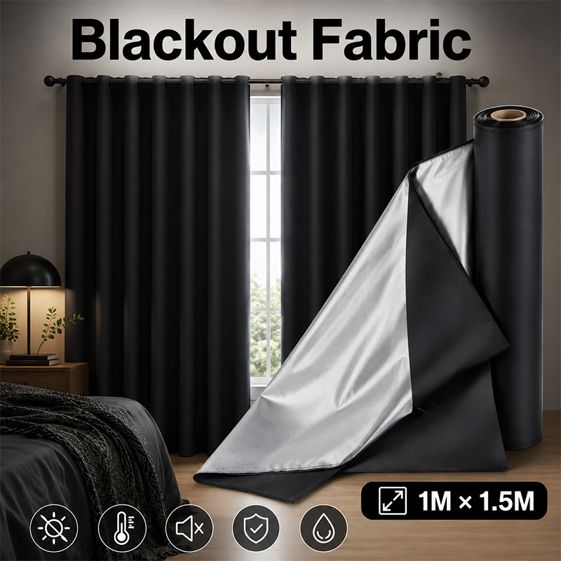 1m zwart zilver gecoate verdui - Curtain Curtain recensie en prijs