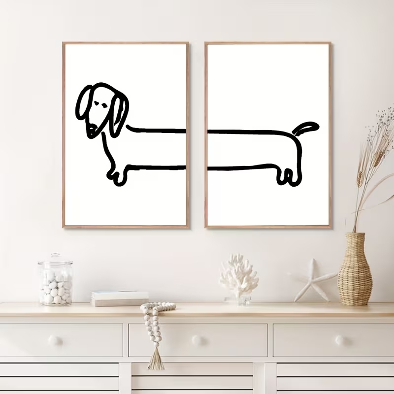 2 STKS Moderne Teckel Grappige - Interior Design Living Room recensie en prijs