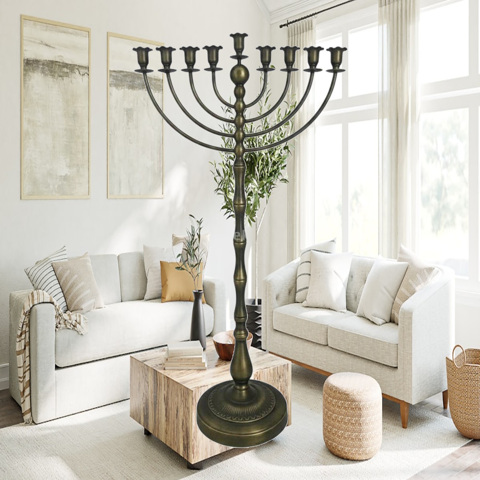 Hoge bronzen kandelaar, vloers - Candle Holder Decor recensie en prijs