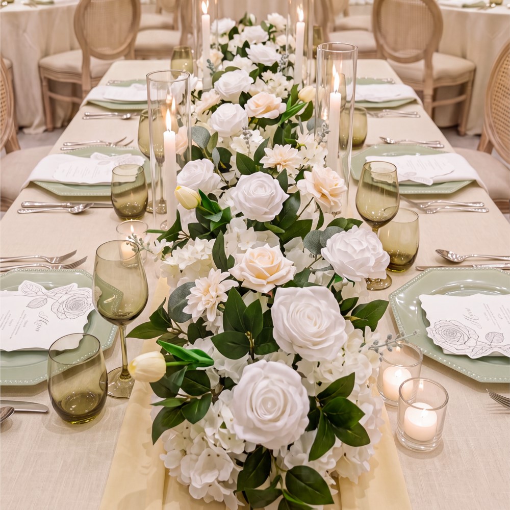 Uflower Rozen Groen Bloemenrij - Table Runner recensie en prijs
